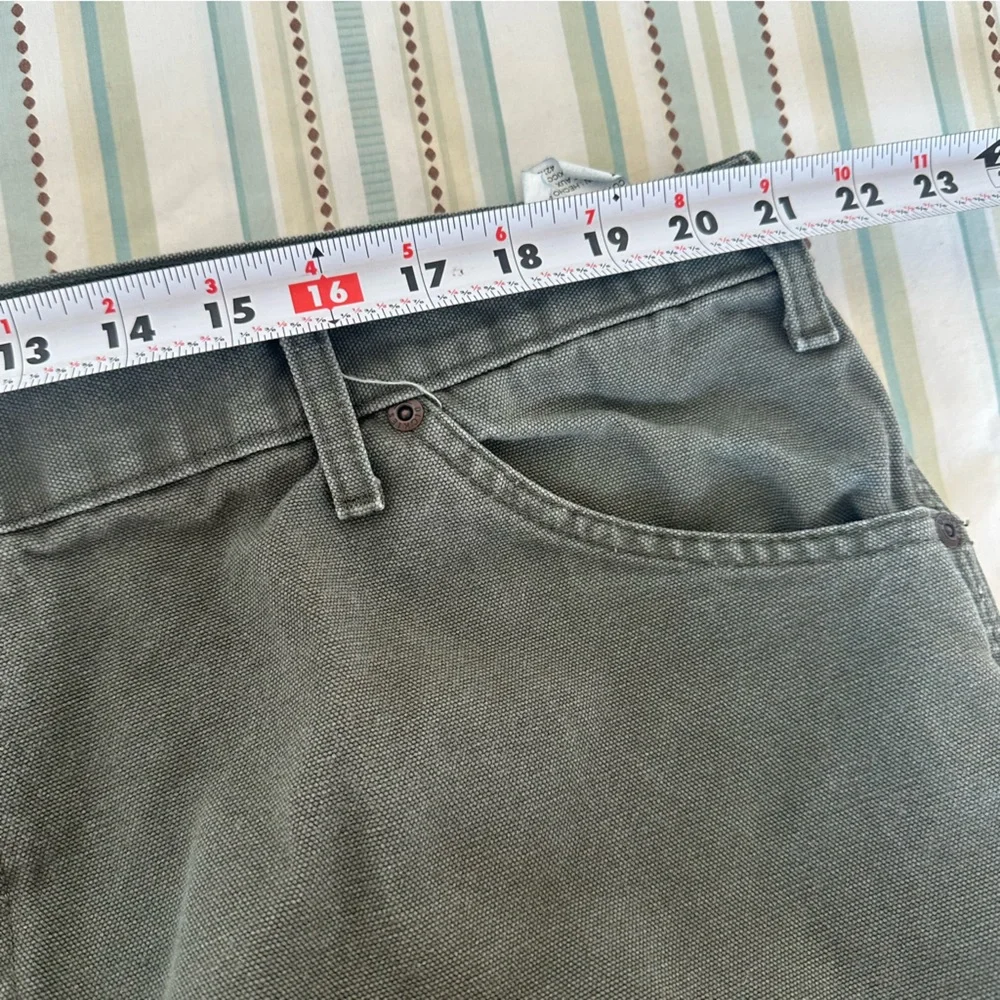 Dickies Pants Men 42x30 Green Carpenter WorkWear Canvas Baggy Y2K Olive